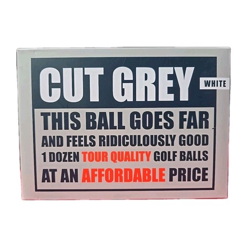 Cut Grey Golfbälle, 4 Stück Urethan, 12er Pack, BRIGHT WHITE' Brandneu