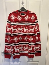 Boohoo Christmas Jumper | Red | Men’s Large