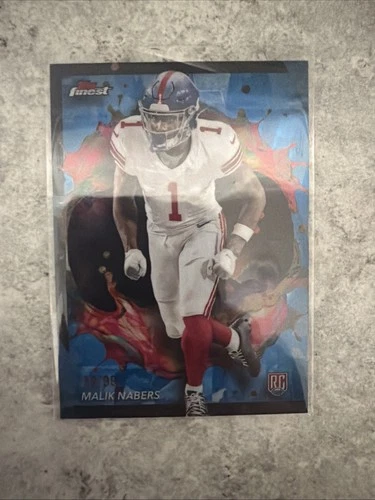 2024 Topps Finest Rare Blue Refractor 79/99 Malik Nabers #269 Rookie RC 0u8a