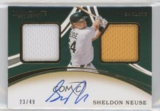 2020 Immaculate Rookie Dual Memorabilia Signatures 23/49 Sheldon Neuse Auto s3g