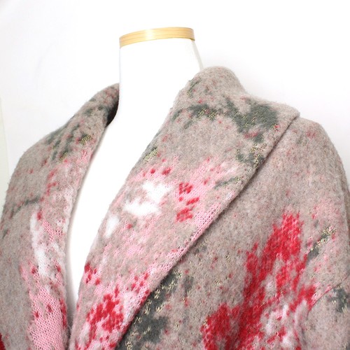 Cappotto BLUMARINE misto lana floreale con cintura 55, 66 70516396 - Foto 4 di 4