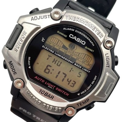 CASIO PRO TREK PRT-11 Digitaluhr schwarzes Zifferblatt schwarzes Band aus Japan