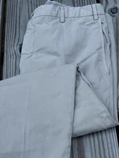 Zanella Devon Light Khaki Cotton Twill Trousers Pants Italy 38 Staple Chinos