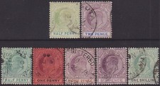7 DIFFERENT LAGOS NIGERIA KEVII 1904-1906 DEFINITIVE 1/2d-1s Used Stamps