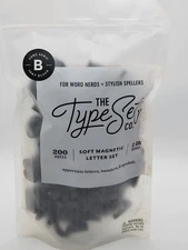 The Type Set Co. Modern Magnetic Letters – 200-Piece Set - Black 1"