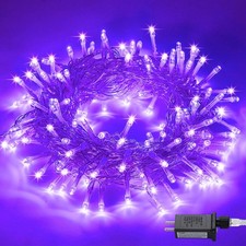 100LED Purple Xmas Lights,8Modes,33ft for Tree,Garden,Bedroom