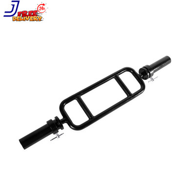 CAP Barbell 34'' Solid Olympic Tricep Hammer Curl Weight Bar with Collars Black