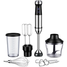 1000W Handheld Hand Blender 6-Speed Electric Hand Mixer with Whisk Kitchen