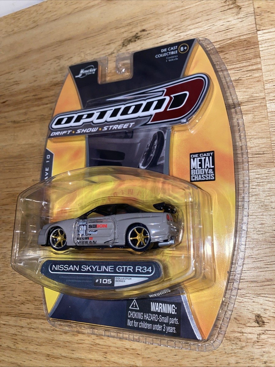 Jada Toys 1:64 Option D Nissan Skyline R34 GTR #105 2007 RARE | eBay