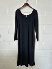 NWT A New Day Black Bodycon Dress M Long Sleeve Stretch Career Minimalist