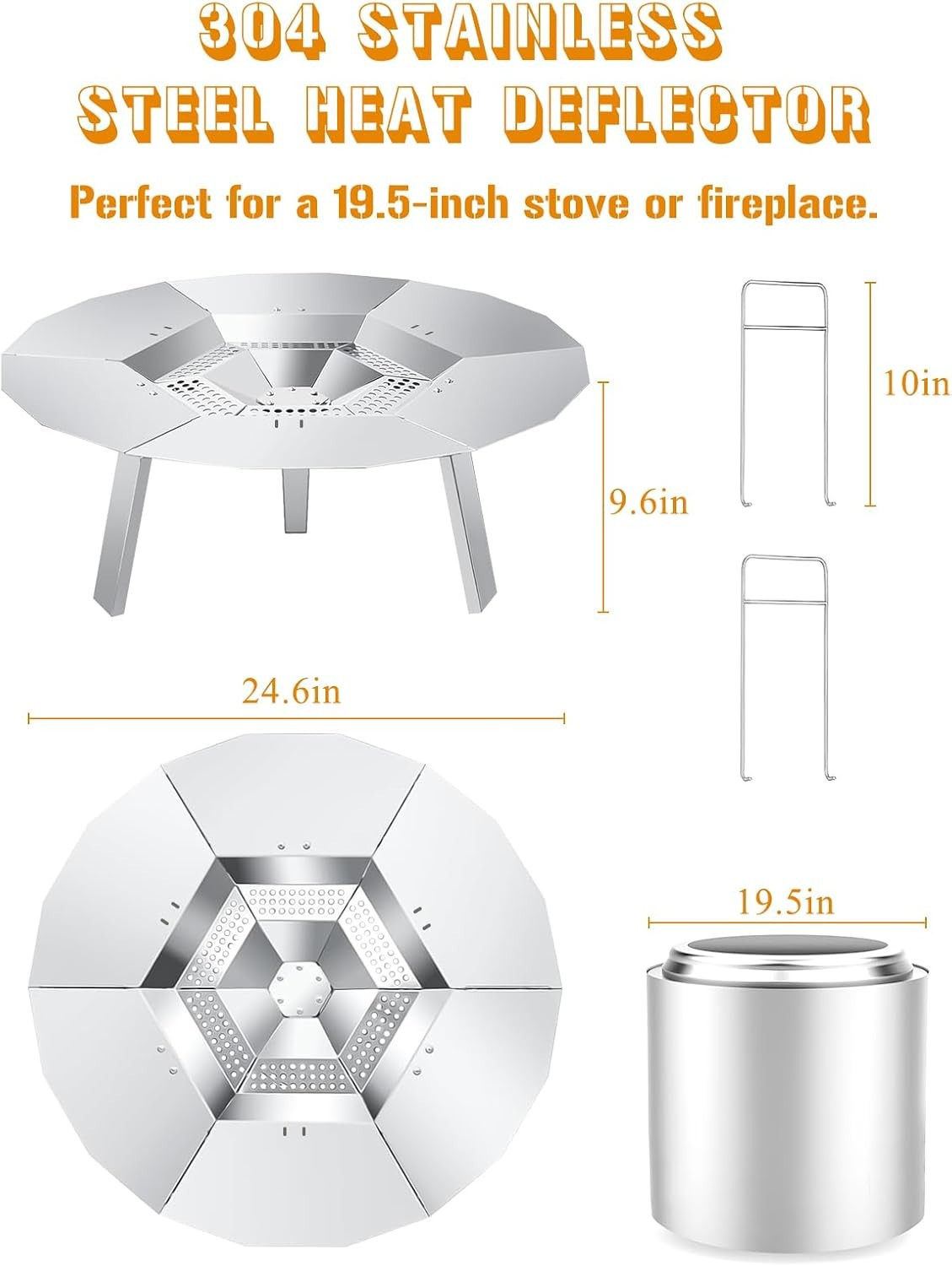 Heat Deflector for Solo Stove Bonfire, 19.5" Heat Deflector for Solo Stove Fire