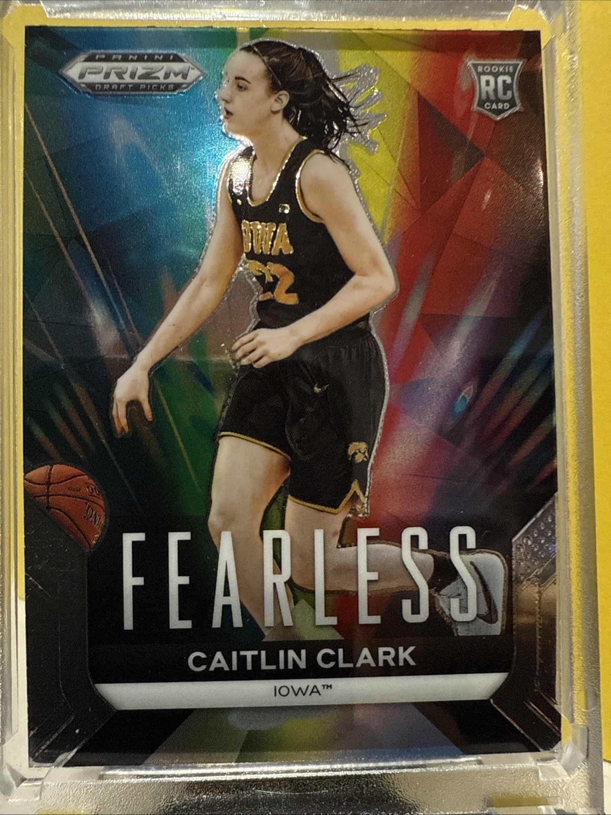 2024 Prizm Draft Picks Caitlin Clark Fearless Silver Prizm RC Hawkeyes Fever