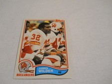 JAMES WILDER ROOKIE CARD TAMPA BAY BUCCANEERS 1982 TOPPS. rookie card picture