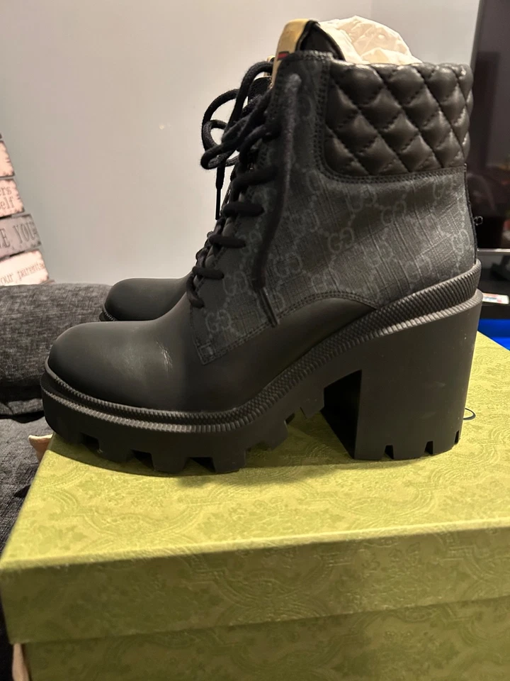 Gucci Platform boots women size 7.5 European size 38. Great condition worn once! - Image 4 of 4