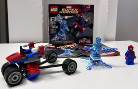 LEGO 76014 Marvel Spider-Man vs Electro Spider-Trike COMPLETE w/ Box & Manual. 