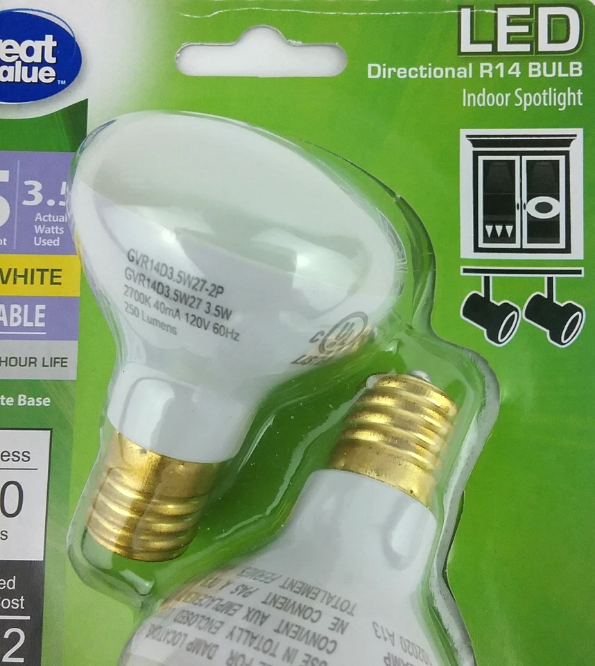 25-Watt Equivalent Directional R14 Dimmable Soft White Led Light Bulb 2 Pack - Image 2 of 4