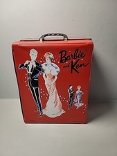 vintage 1963 BARBIE KEN red wardrobe carrying case