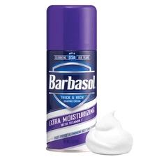 Barbasol Thick & Rich Shaving Cream Extra Moisturizing with Vitamin E 7 Oz
