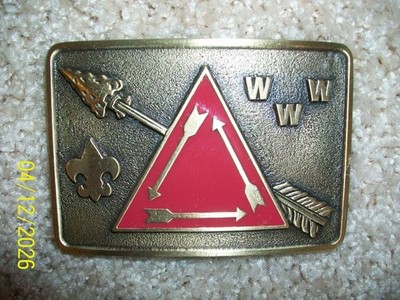 Order of the Arrow -VIGIL Belt Buckle -NEW in the box-3 1/2'' Wide X 2 1/4'' Tall