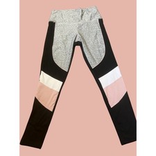 VICTORIA  S SECRET PINK Ultimate Leggings in Black/Pink/White Size: L