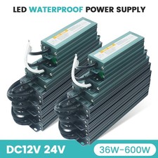 12V 24V LED Trafo Transformator 60-500W Netzadapter Netzteil Treiber Wasserdicht