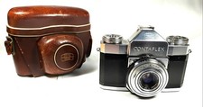 Zeiss Ikon Contaflex 35mm SLR Camera, Tessar Lens, Case,Untested Parts or Repair