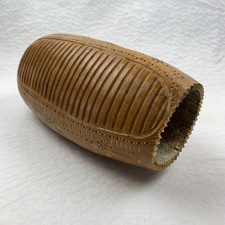Instrumento de percusión latina decorado hecho a mano Guiro calabaza 14" x 6" x 1/4" de grosor