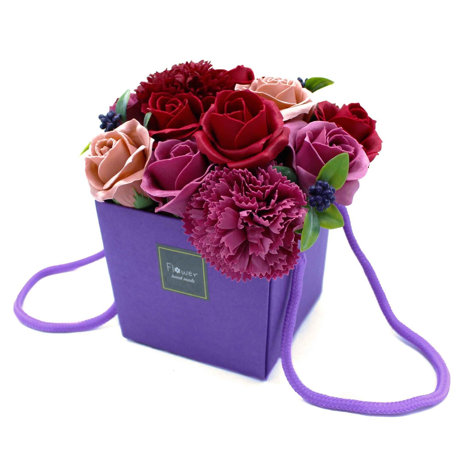 🌸💜 Soap Flower Bouquet – Purple Flower Garden Gift Set 💜🌸