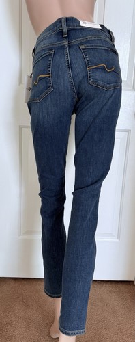 Neu 7 For All Mankind Gwenevere Skinny Jeans Medium Wash Stretch Denim Gr. 29 - Bild 4 von 16