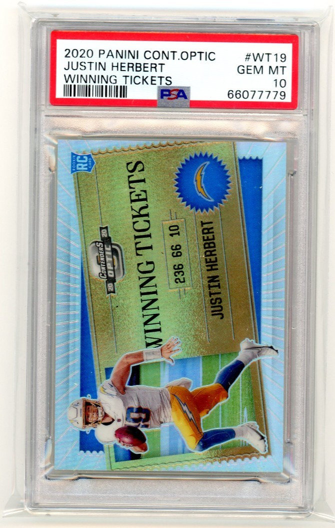 Justin Herbert Panini Contenders Optic Winning Tickets #WT19 Base