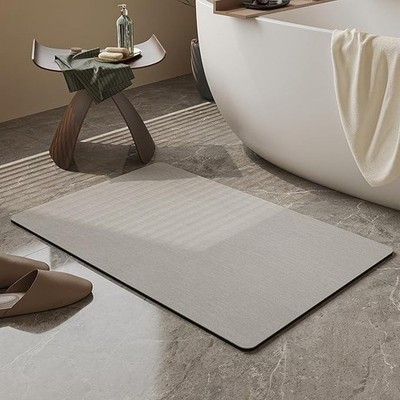 Stone Bath Mat Diatomaceous Earth Shower Mat Non Slip Super Absorbent Quick Dry