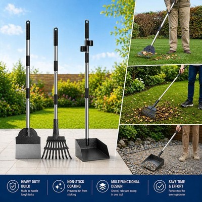 3tlg Gartenwerkzeug Set Kohlenstoffstahl Graben Gartenarbeit Spaten Rechen Schaufel Kante