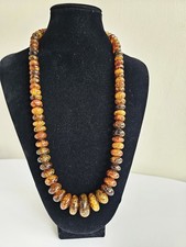 Vintage Real Baltic Amber Necklace. 72g. Rare.