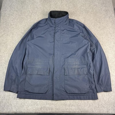 Barbour Jacke Herren 2XL XXL Blau Brent Wasserdicht Regenmantel Land Rover Defender