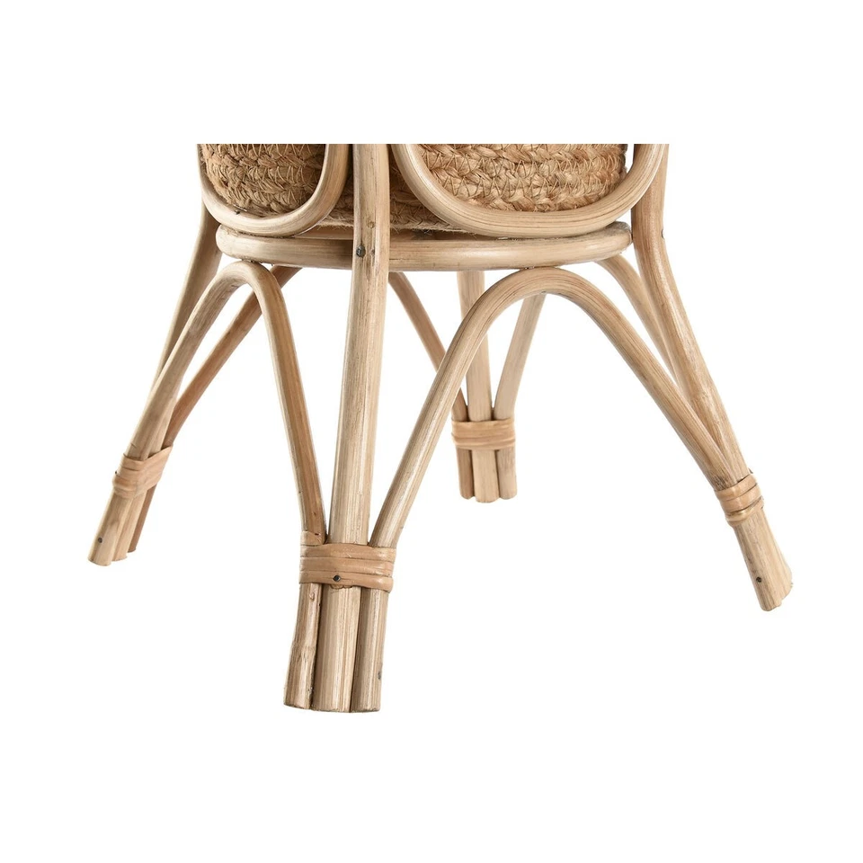 Set di vasi da fiori Home ESPRIT Naturale vimini Fibra 28 x 28 x 38 cm [2 Pez - Immagine 3 di 4