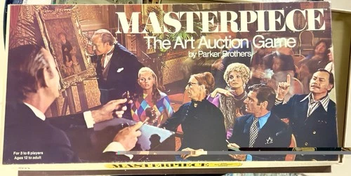 Masterpiece The Art Auction Board Game Parker Brothers 1970 Vintage Complete