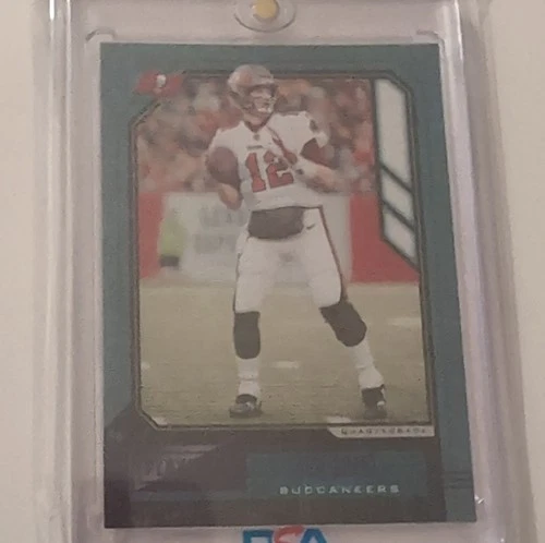 2020 Panini Playbook Tom Brady Purple Foil SP Buccaneers PSA #87 Football Card