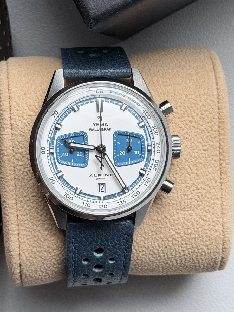 Yema Rallygraph Alpine Racing Mechanical Chronograph Watch