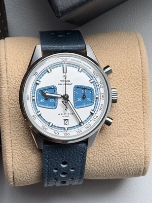 Yema Rallygraph Alpine Racing Mechanical Chronograph Watch - Limited 100 Pieces