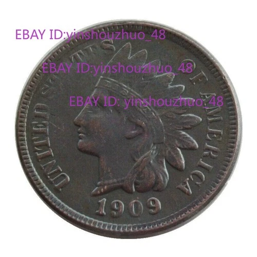 ---1909-S Indian Head Penny Extremely Fine---As shown in the figure