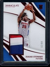 2020-21 Immaculate Isaiah Stewart Patch RC /25 #RRJ-ISW