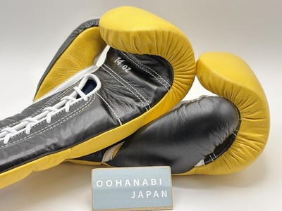 Winning Boxing Gloves 14oz MS-500 Lace up type Yellow × Black New