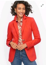 Talbots Orange easy knit  Petite Blazer