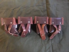 Reproduction Mosin Nagant Ammo Pouch Leather Solid Metal Rivets set of 2