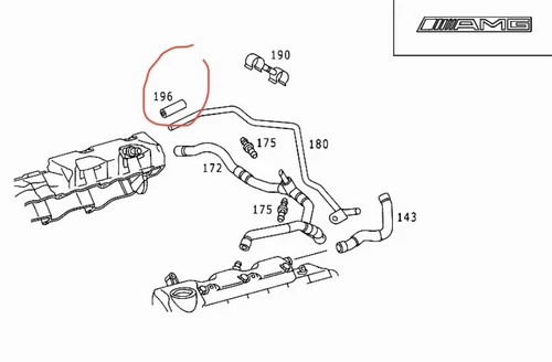 MERCEDES W129/140/163/164/170/230/638/463/202 SCHLAUCH OEM A2304768726