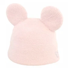 Japan Tokyo Disney Resort Ears Mickey limited Fluffy Winter Cap Hat pink