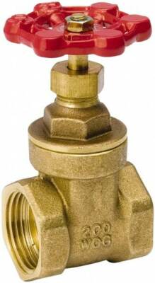 Value Collection 1-1/2'' Pipe, Class 150, IPS Brass Wedge Compact Gate Valve 2...