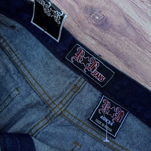 Vintage Y2K Baggy Jeans Wide Leg Carpenter Loop Skate Jeans RB Streetwear 40x34 - Picture 8 of 8