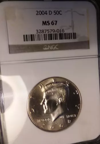 2004-D NGC MS67 KENNEDY  HALF DOLLAR *** SUPERB BRILLIANT UNCIRCULATED ***