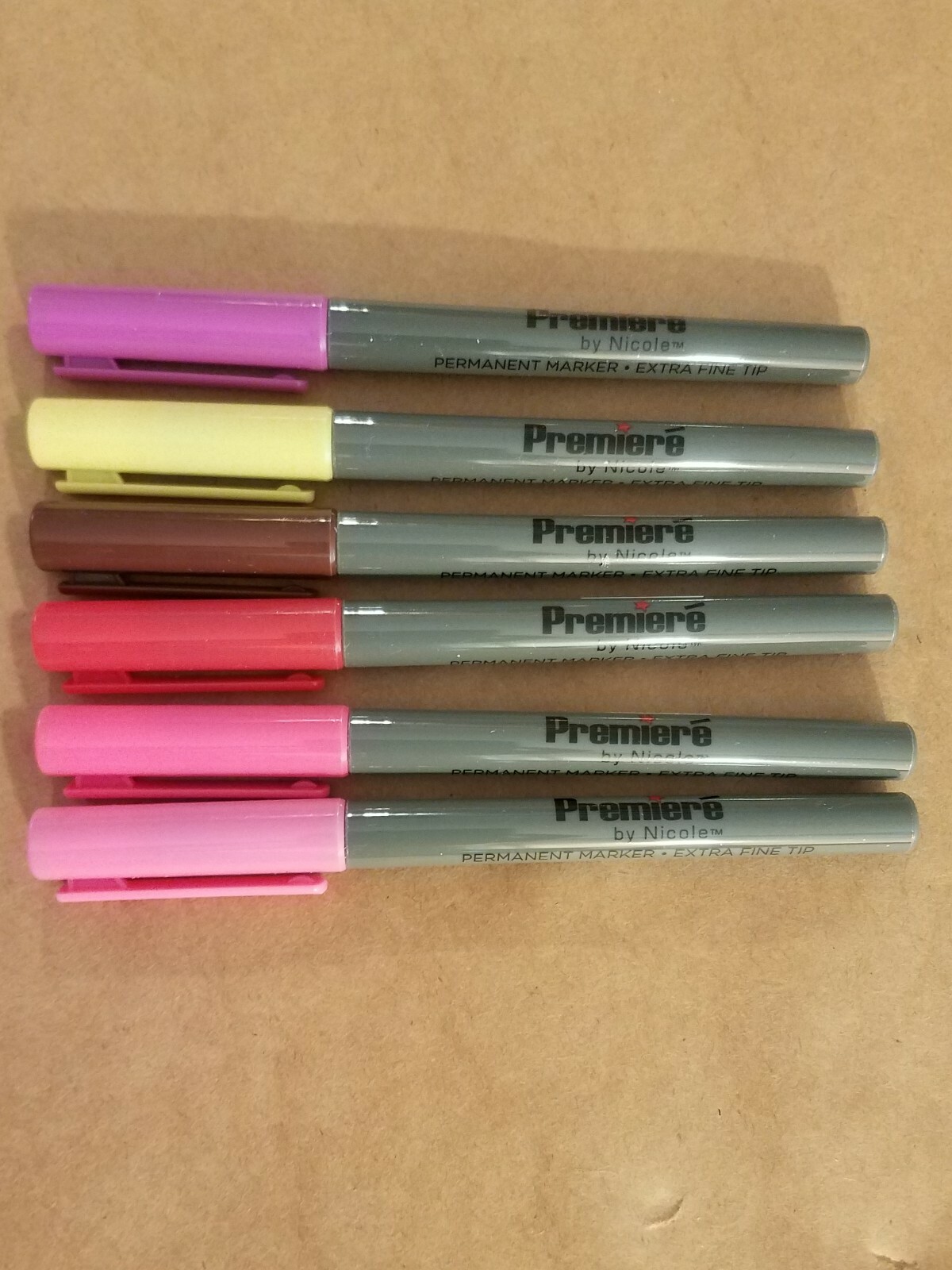 6 - Premiere By Nicole Permanent Marker Extra Fine Tip